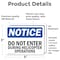 Signmission Do Not Enter During Helicopter Operations OSHA Notice Sign, Vinyl Decal, 5in W x 3.5in L, 2PK OS-2PACK-NS-D-35-L-11182 - alternate 4